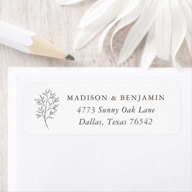Simple Elegant Wedding Return Address Label (Insitu)