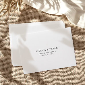 Simple Elegant Wedding Return Address RSVP Envelope