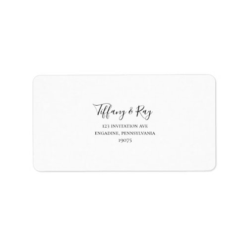 Simple Elegant Wedding RSVP Address Labels
