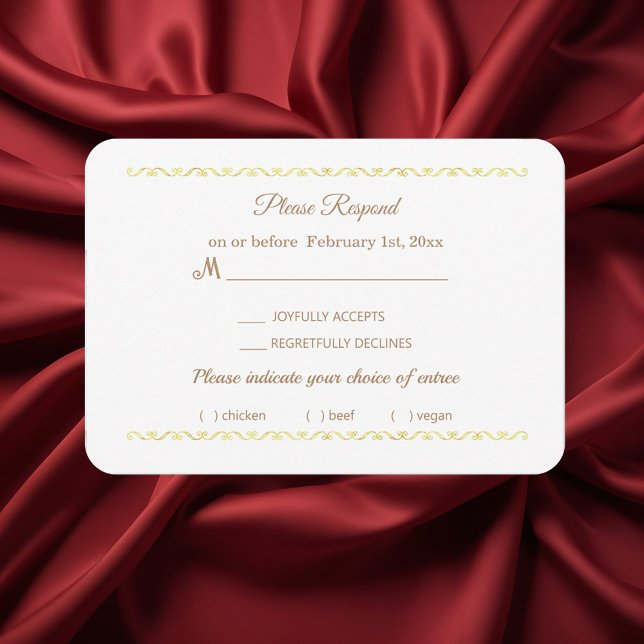  Simple Elegant  Wedding RSVP Card (Creator Uploaded)