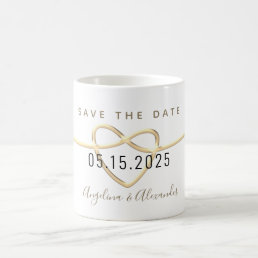 Simple Elegant Wedding Save The Date Coffee Mug