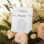 Simple Elegant Wedding Table Number Seating Chart<br><div class="desc">Simple Elegant Wedding Seating Chart</div>