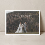 Simple Elegant Wedding  Thank You Card<br><div class="desc">Landscape simple modern wedding thank you card with note.</div>