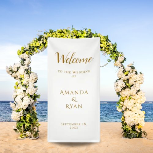 Simple Elegant Welcome Script Wedding Banner