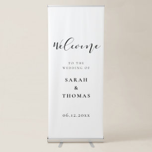 Simple elegant Welcome to our wedding Retractable Banner