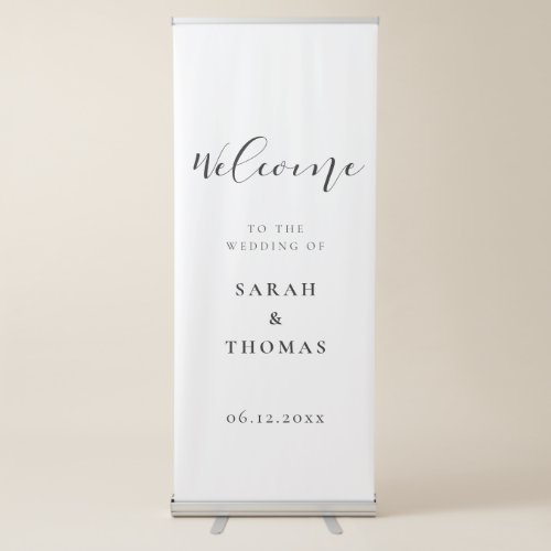 Simple elegant Welcome to our wedding Retractable Banner