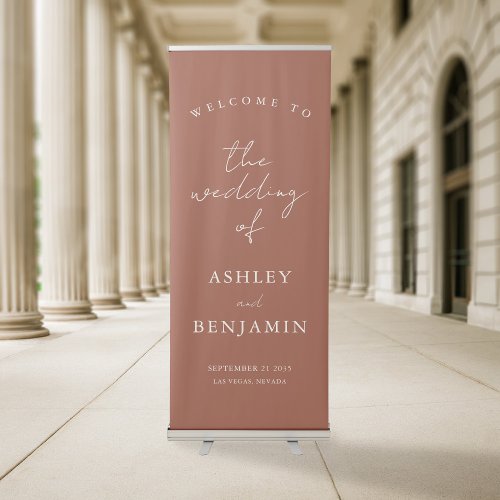 Simple Elegant Welcome Wedding Retractable Banner