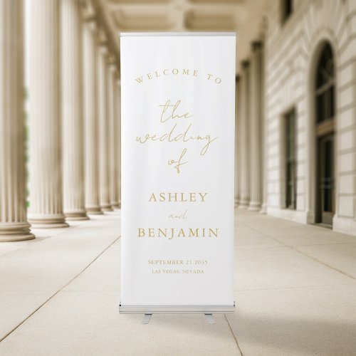 Simple Elegant Welcome Wedding Retractable Banner