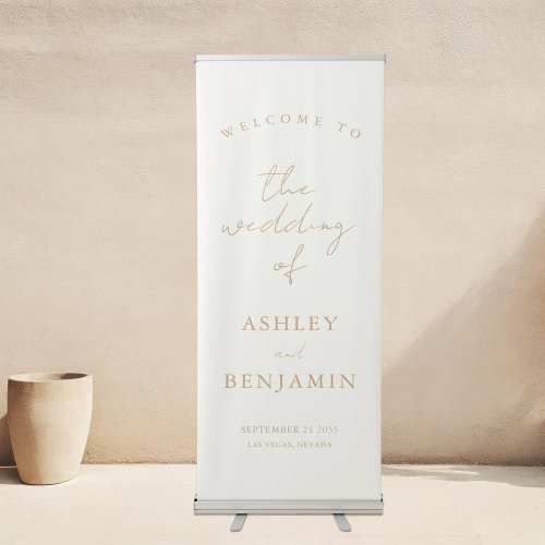 Simple Elegant Welcome Wedding Retractable Banner