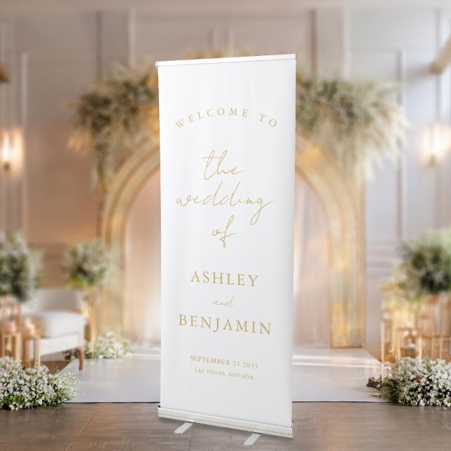 Simple Elegant Welcome Wedding Retractable Banner (Creator Uploaded)