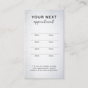Simple Elegant White Beauty Appointment Card