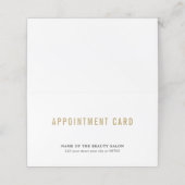 Simple Elegant White Beauty Appointment Card (Outside Unfolded)