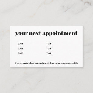 Simple elegant White Black Bold Beauty Business Card