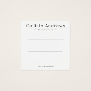 Simple Elegant White Black Heart Hair Clip Display