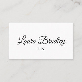Simple Elegant White Business Card