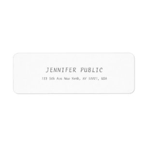 Simple Elegant White Cute Template Modern Script Label