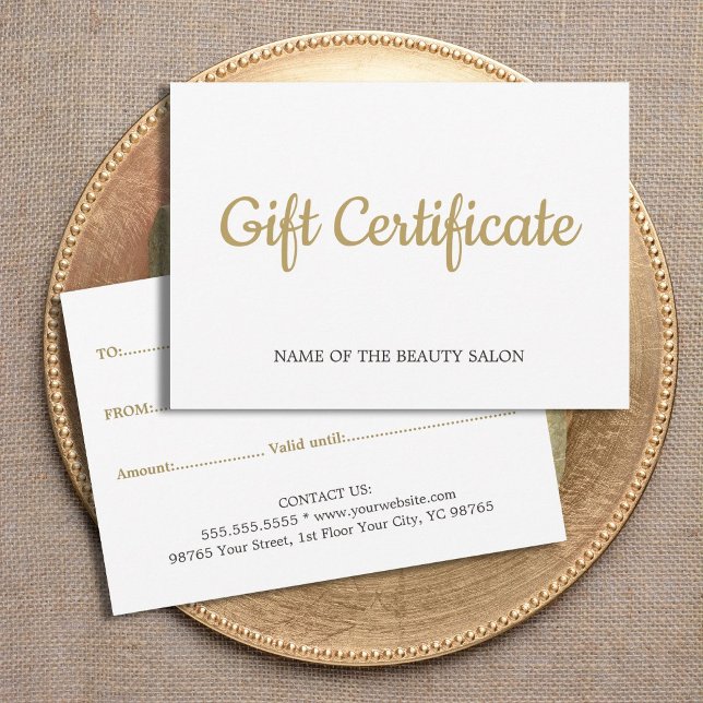 Simple Elegant White Faux Gold Beauty  (Creator Uploaded)