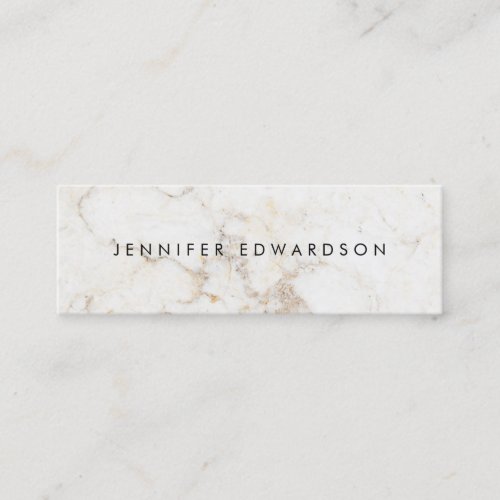 Simple elegant white gold marble professional mini business card