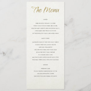 SIMPLE ELEGANT WHITE GREY TYPOGRAPHY menu card