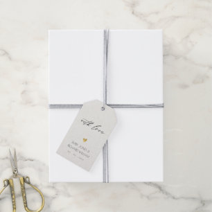 SIMPLE ELEGANT WHITE KRAFT TYPOGRAPHY TEXT ONLY GIFT TAGS