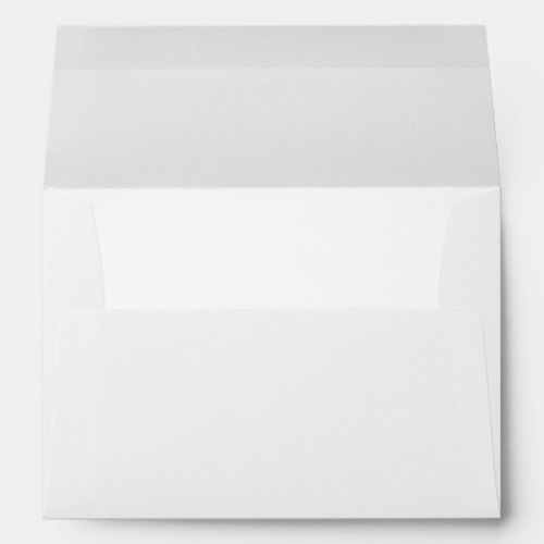 Simple Elegant White Lined Return Address Wedding  Envelope
