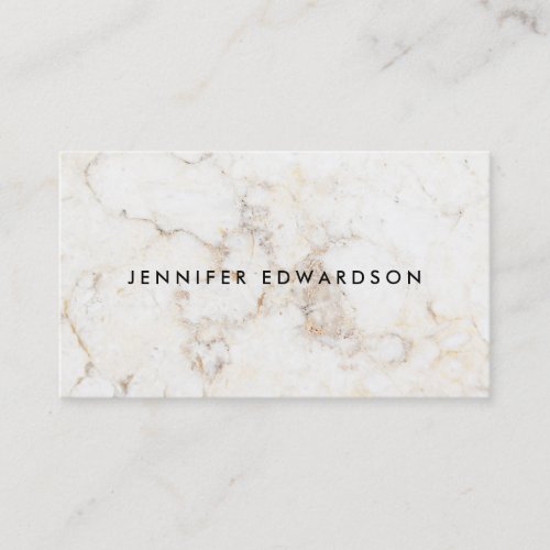 Simple elegant white marble pattern professional business card