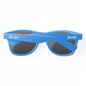 Simple Elegant White Personalized Name Custom Sunglasses