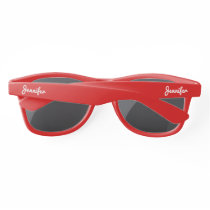 Simple Elegant White Personalized Name Custom Sunglasses Simple Elegant White Personalized Name Custom Sunglasses
