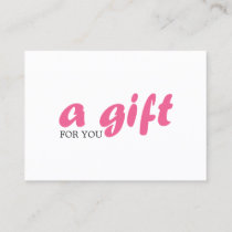 Simple Elegant White Pink Beauty Gift Certificate