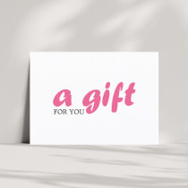 Simple Elegant White Pink Beauty Gift Certificate