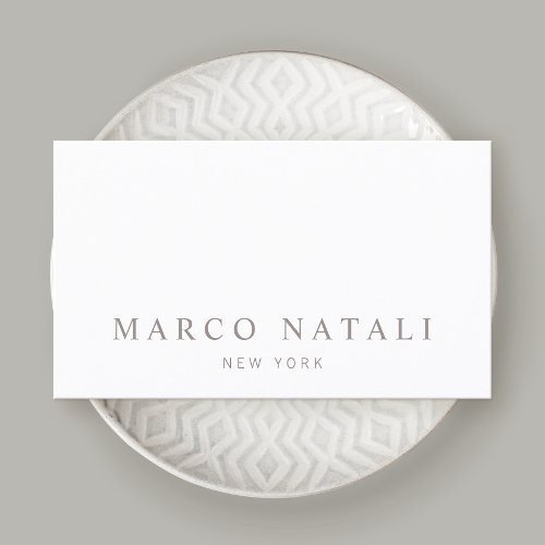 Simple Elegant White Professional Business Card