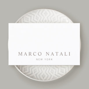 Simple Elegant White Professional Business Card