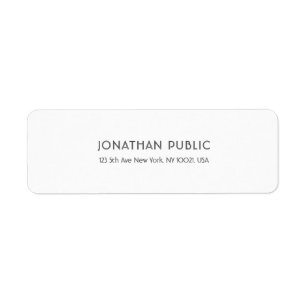 Simple Elegant White Professional Plain Modern Label