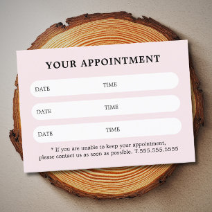 Simple Elegant White Rose Beauty Salon Appointment Card