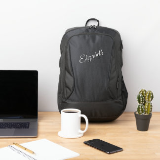 Simple Elegant White Script Name Port Authority® Backpack