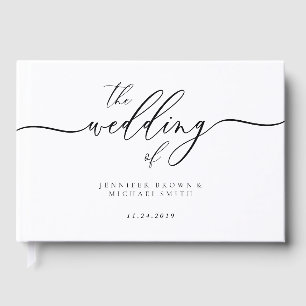 Simple Elegant White Signature Wedding Guest Book