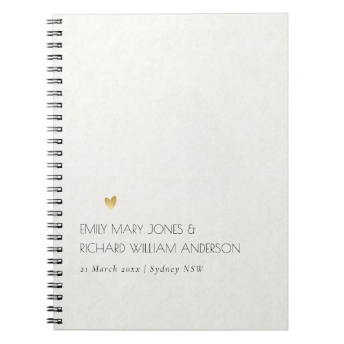 SIMPLE ELEGANT white TYPOGRAPHY TEXT ONLY WEDDING Notebook