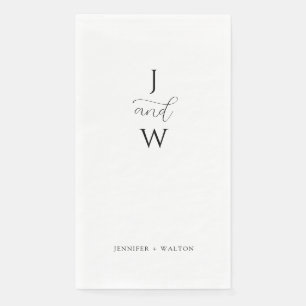 Simple Elegant white wedding Paper Guest Towels