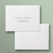 Simple Elegant White Wedding Return Address Rsvp Envelope at Zazzle