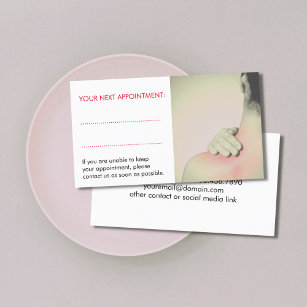 Simple Elegant Women Back Massage Appointment Card