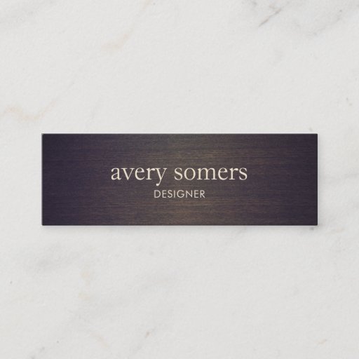 Customizable Simple Elegant Wood Minimalist Designer Business Card Template