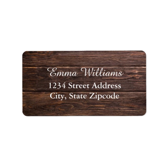 Simple Elegant Woodsy Address Labels (Front)