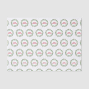 Simple Elegant Wreath Modern Christmas Tissue Paper