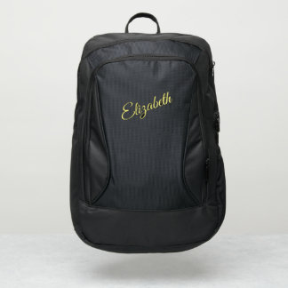 Simple Elegant Yellow Script Name Port Authority® Backpack