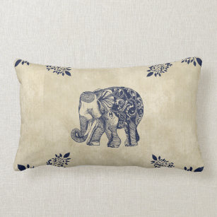 Simple Elephant Lumbar Pillow