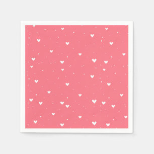 Simple Elephant & Red Heart Balloon Baby Shower Napkins