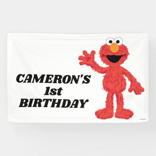 Simple Elmo 1st Birthday Banner