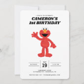 Simple Elmo 1st Birthday Invitation (Front)