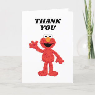 Simple Elmo 1st Birthday Thank You Card
