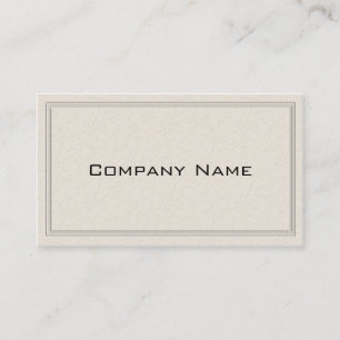 Simple Embossed Floral Border Business Card